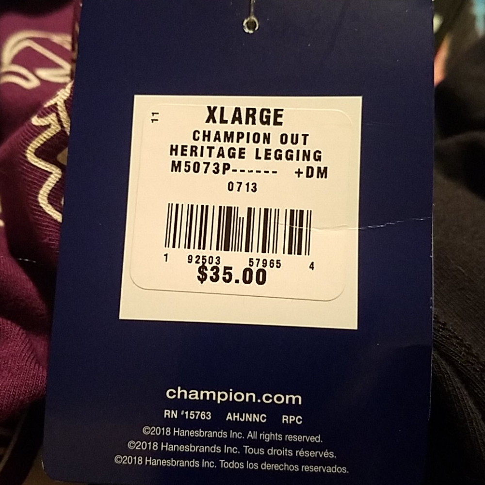 Script Printed Leggings - Picture 3 of 3